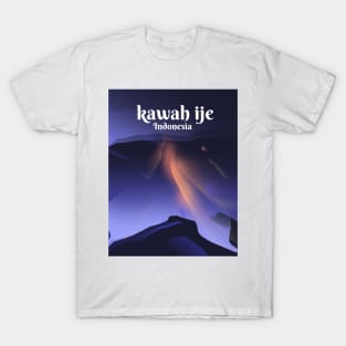 Kawah ije Indonesia travel poster T-Shirt